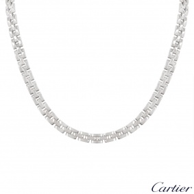 Cartier White Gold Maillon Panthere Necklace